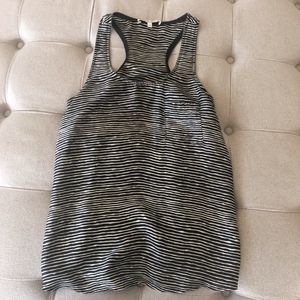 Black & White Zebra Print Racer Back Tank